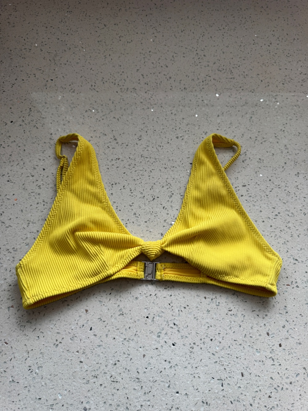 White Fox Yellow Bikini Top